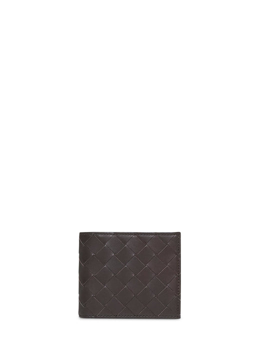 Bottega Veneta Intrecciato Leather Bi-Fold Wallet — Brown Calf & Purses