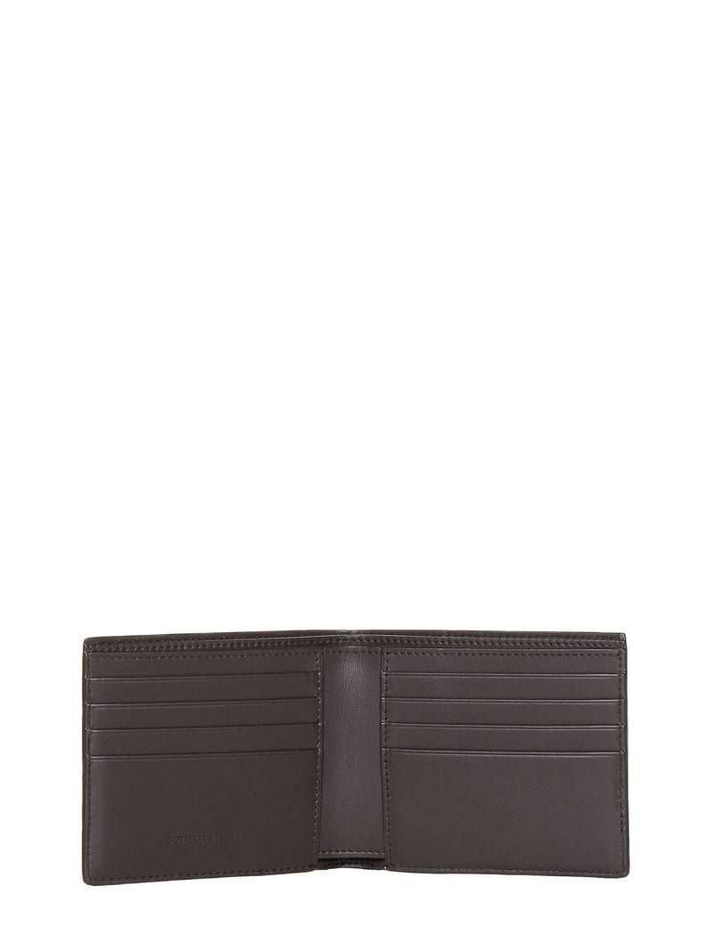 Bottega Veneta Intrecciato Leather Bi-Fold Wallet — Brown Calf & Purses