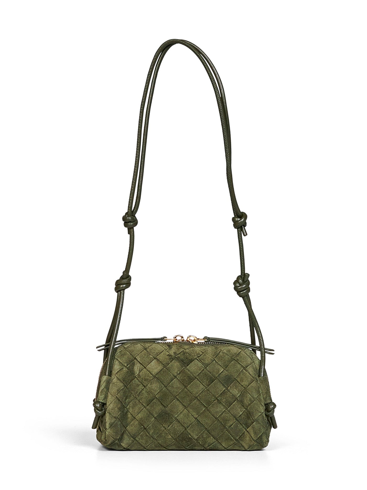 Bottega Veneta Concert Shoulder Bag — Green Calfskin