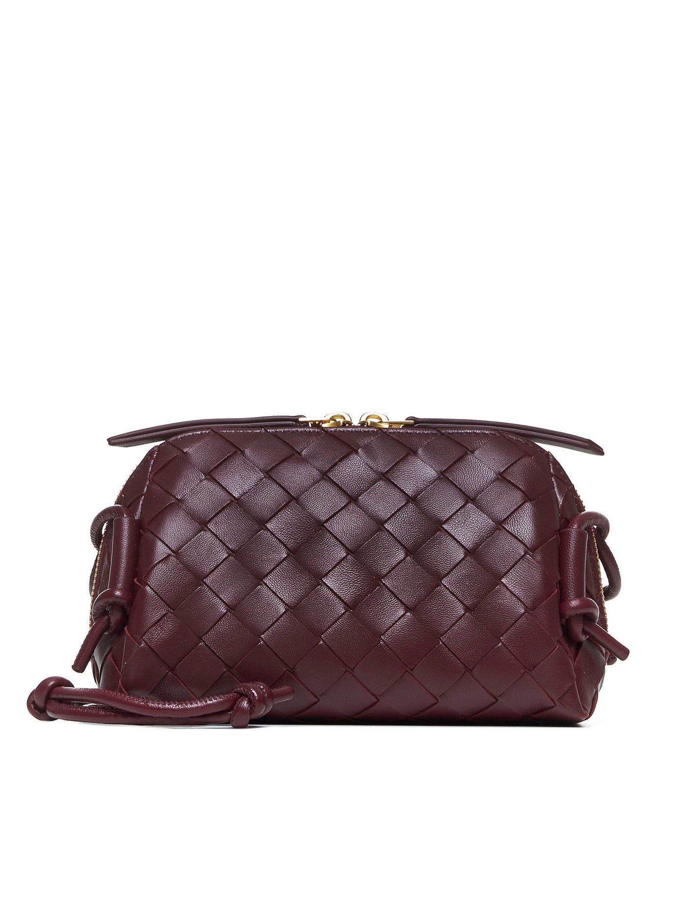 Bottega Veneta Shoulder Bag — Burgundy Lambskin