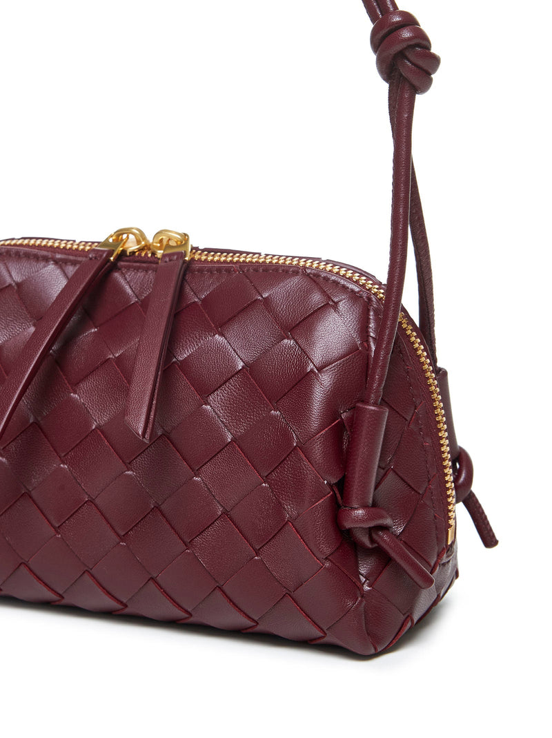 Bottega Veneta Shoulder Bag — Burgundy Lambskin