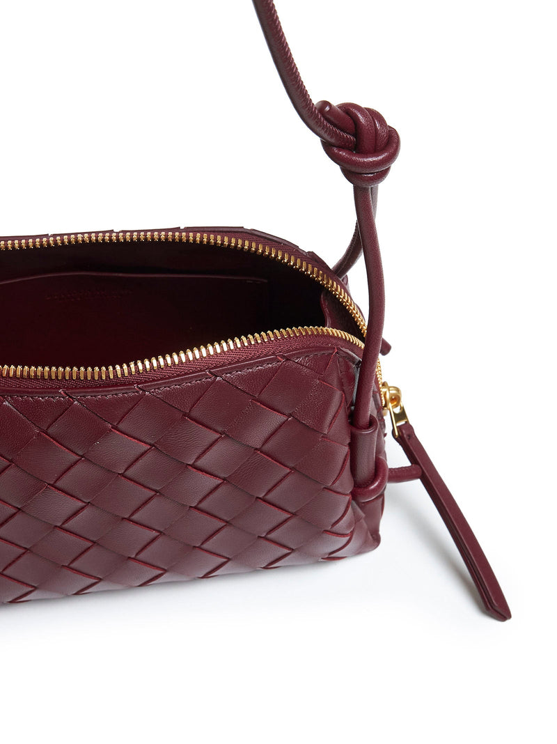Bottega Veneta Shoulder Bag — Burgundy Lambskin