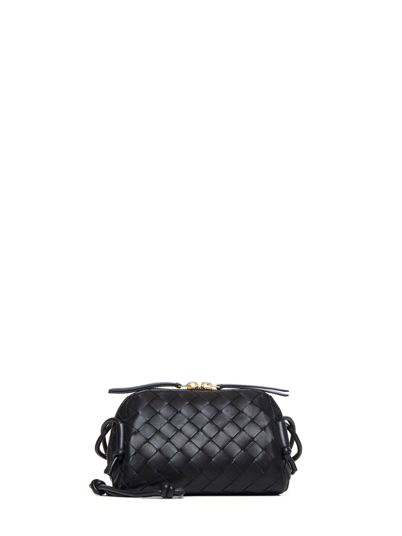 Bottega Veneta Shoulder Bag — Black Lamb Skin