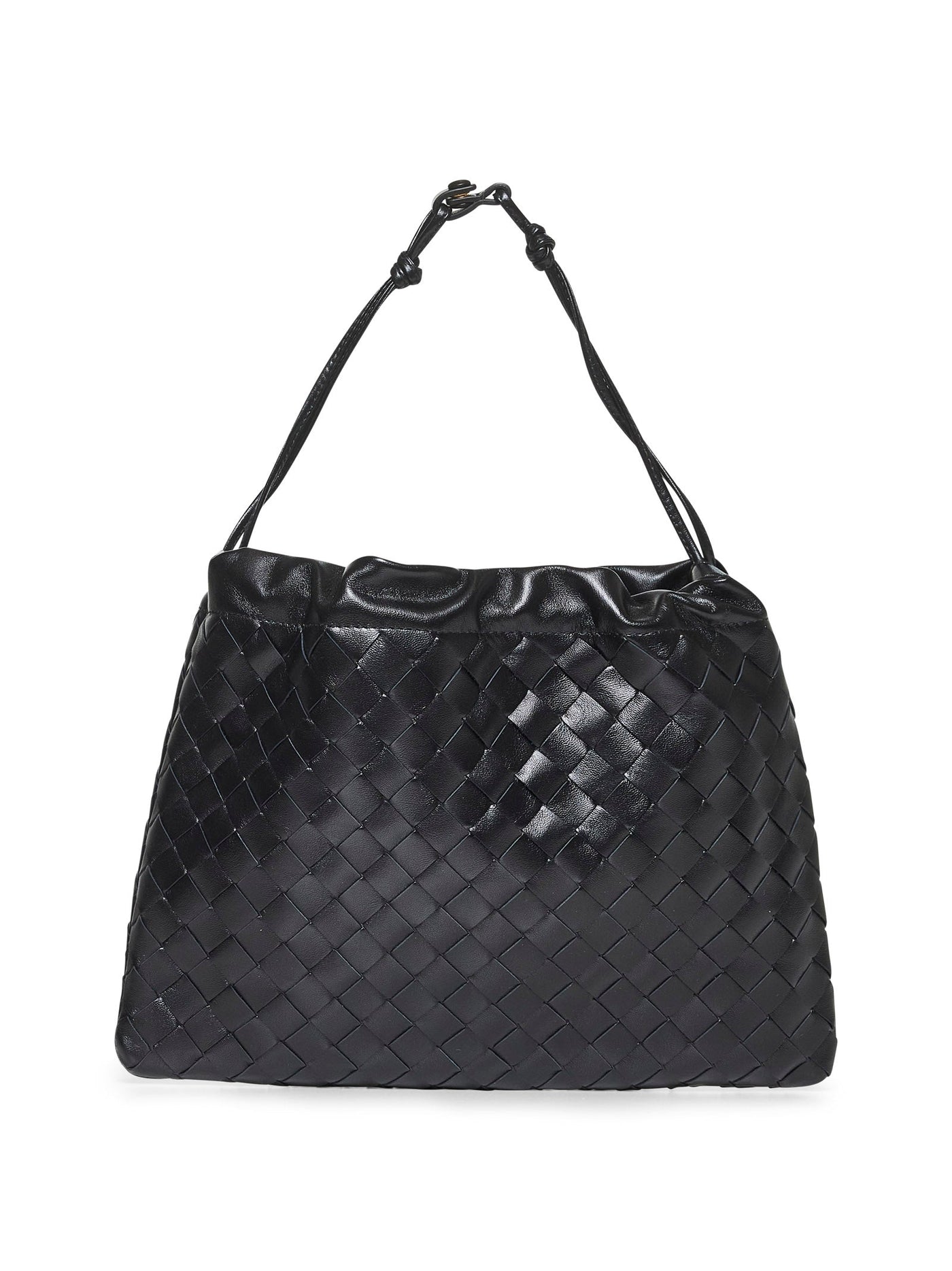 Bottega Veneta Interwoven Calfskin Dust Bag — Black Hand