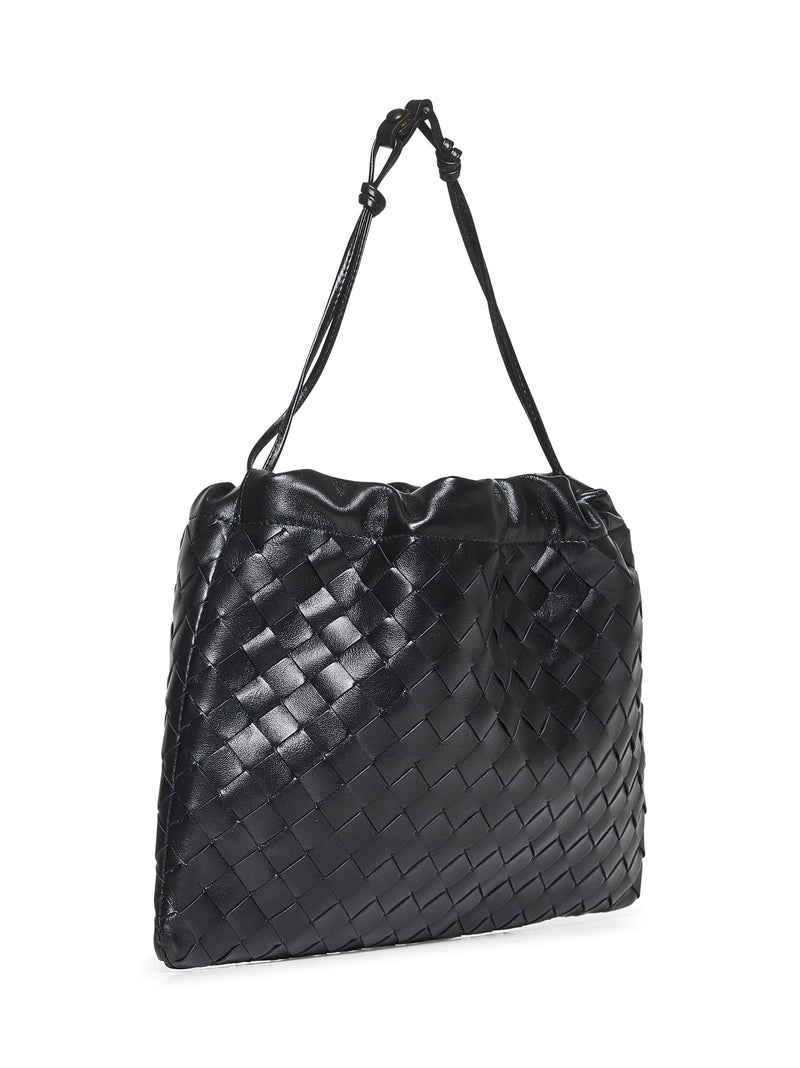 Bottega Veneta Interwoven Calfskin Dust Bag — Black Hand