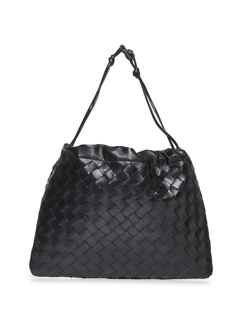 Bottega Veneta Interwoven Calfskin Dust Bag — Black Hand