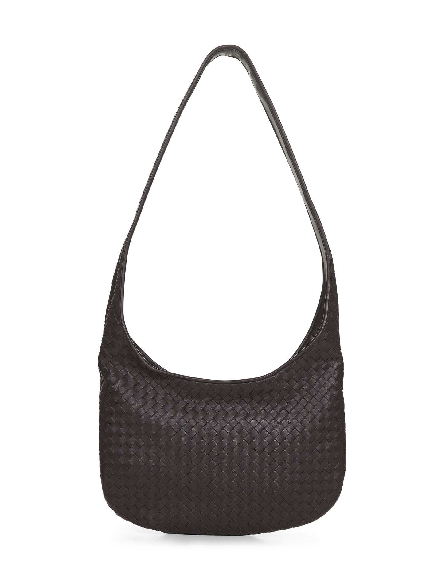 Bottega Veneta Veneto Shoulder Bag — Brown Lamb Skin