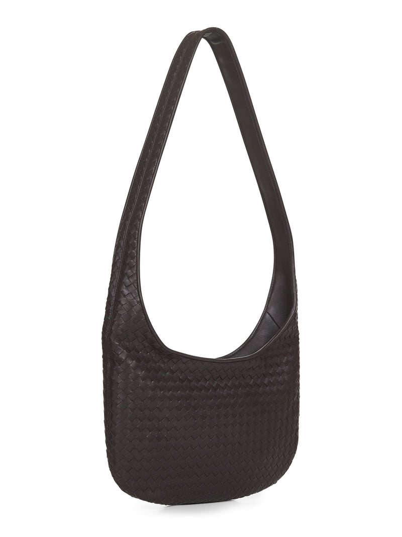 Bottega Veneta Veneto Shoulder Bag — Brown Lamb Skin
