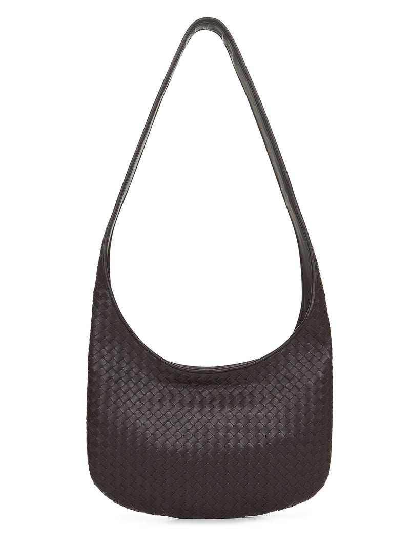 Bottega Veneta Veneto Shoulder Bag — Brown Lamb Skin