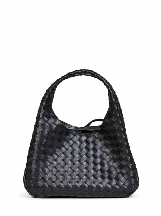 Bottega Veneta Shoulder Bag — Black Lambskin