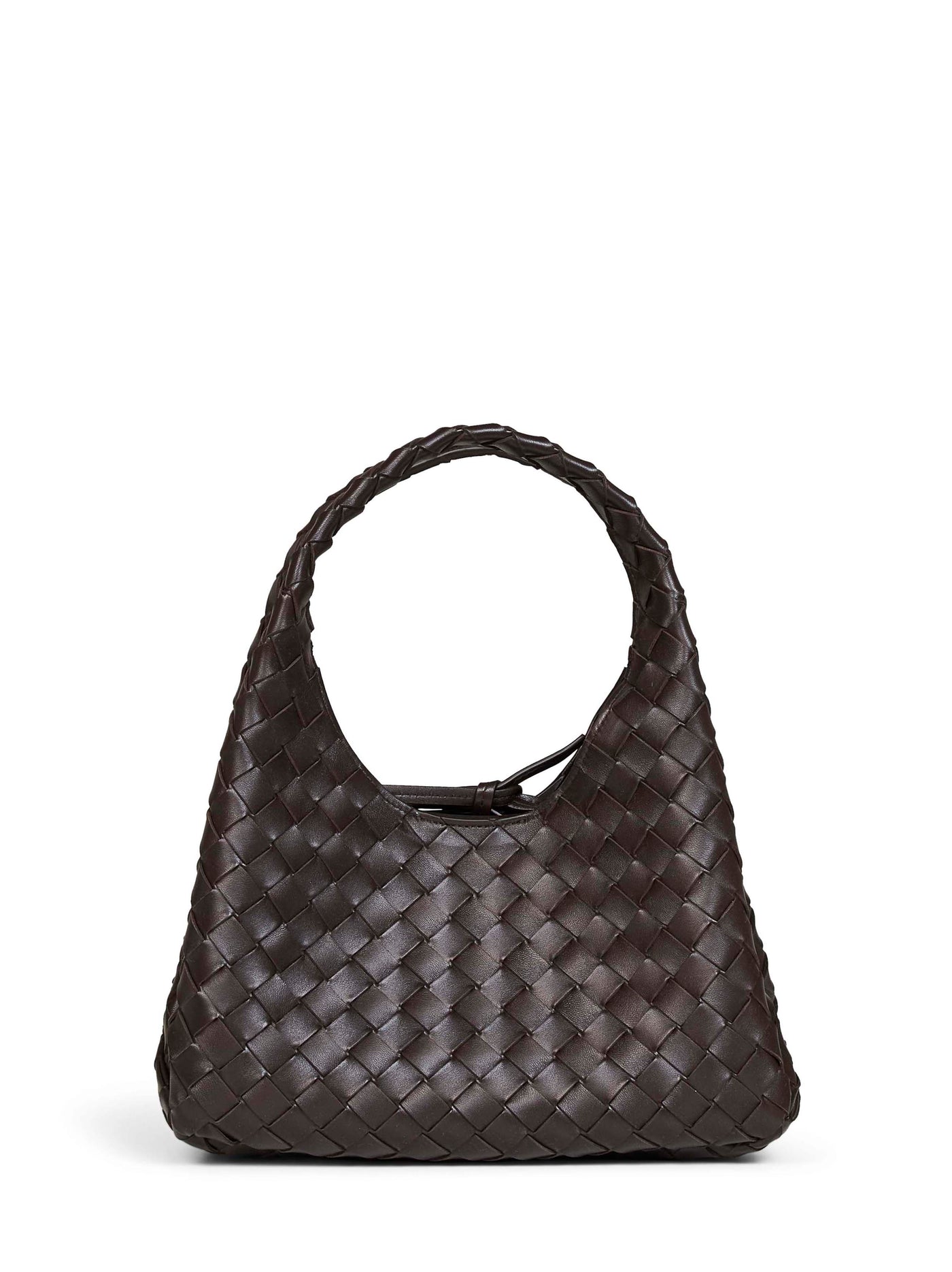 Bottega Veneta Shoulder Bag — Brown Lambskin