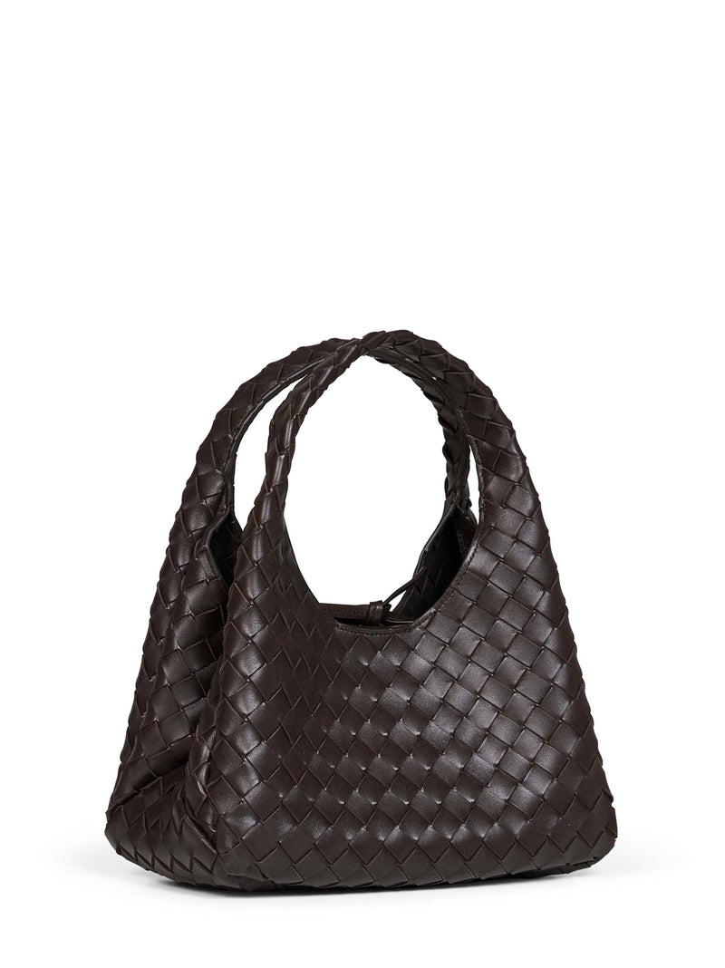Bottega Veneta Shoulder Bag — Brown Lambskin