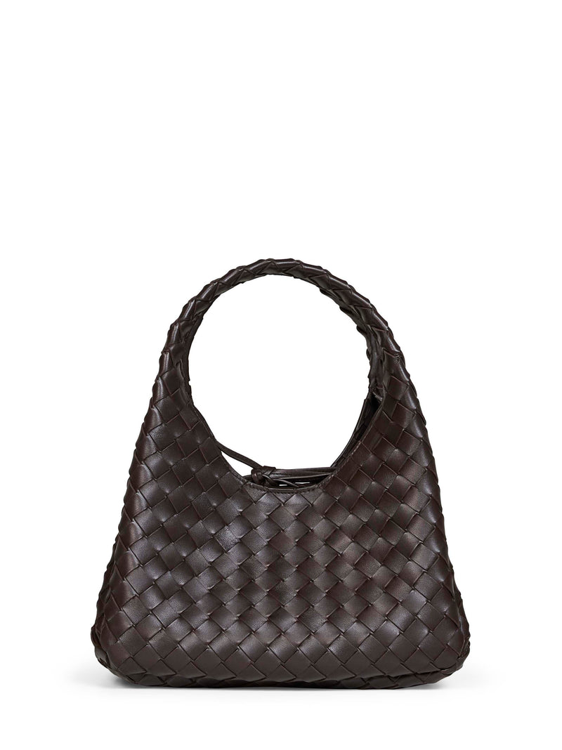 Bottega Veneta Shoulder Bag — Brown Lambskin