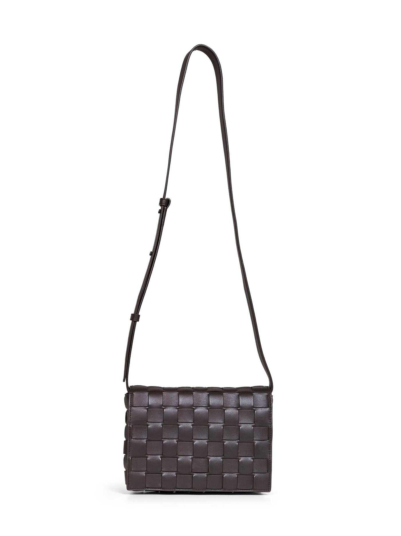 Bottega Veneta Orto Crossbody Bag — Brown Calfskin Leather