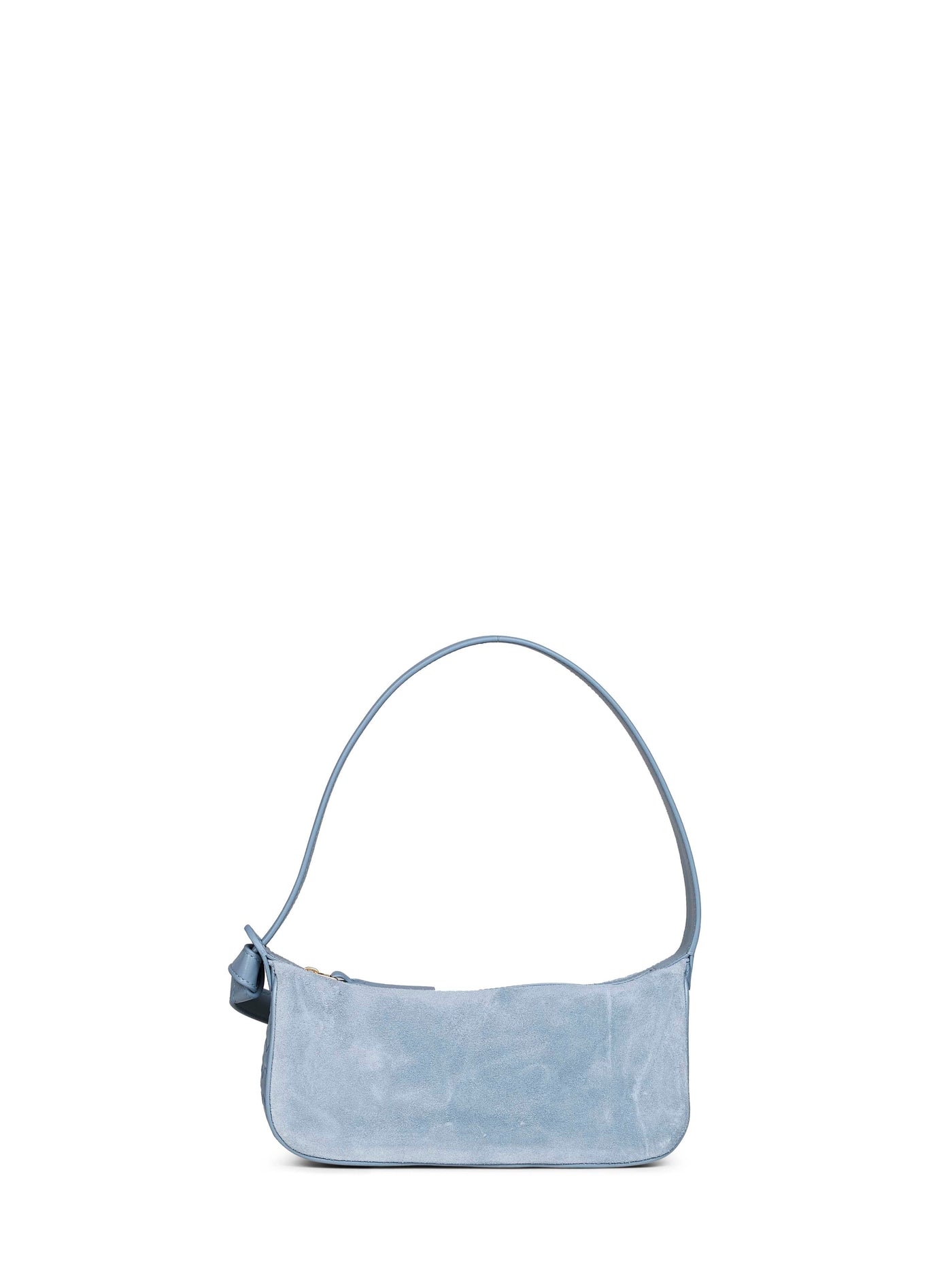 Bottega Veneta Intrecciato & Suede Shoulder Bag — Blue Calfskin