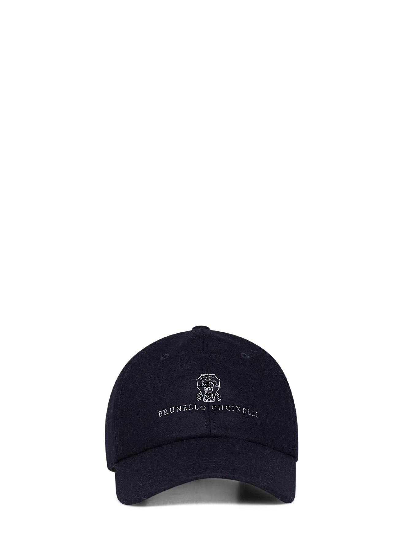 Brunello Cucinelli M038p9850-Cfm33 Virgin Wool Baseball Cap — Navy Caps