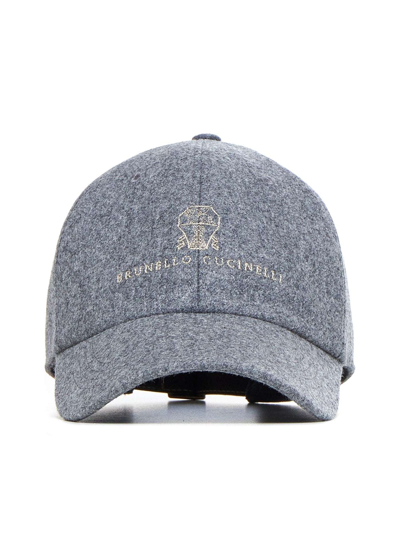 Brunello Cucinelli M038p9850-Cgq69 Virgin Wool Baseball Cap — Gray Caps