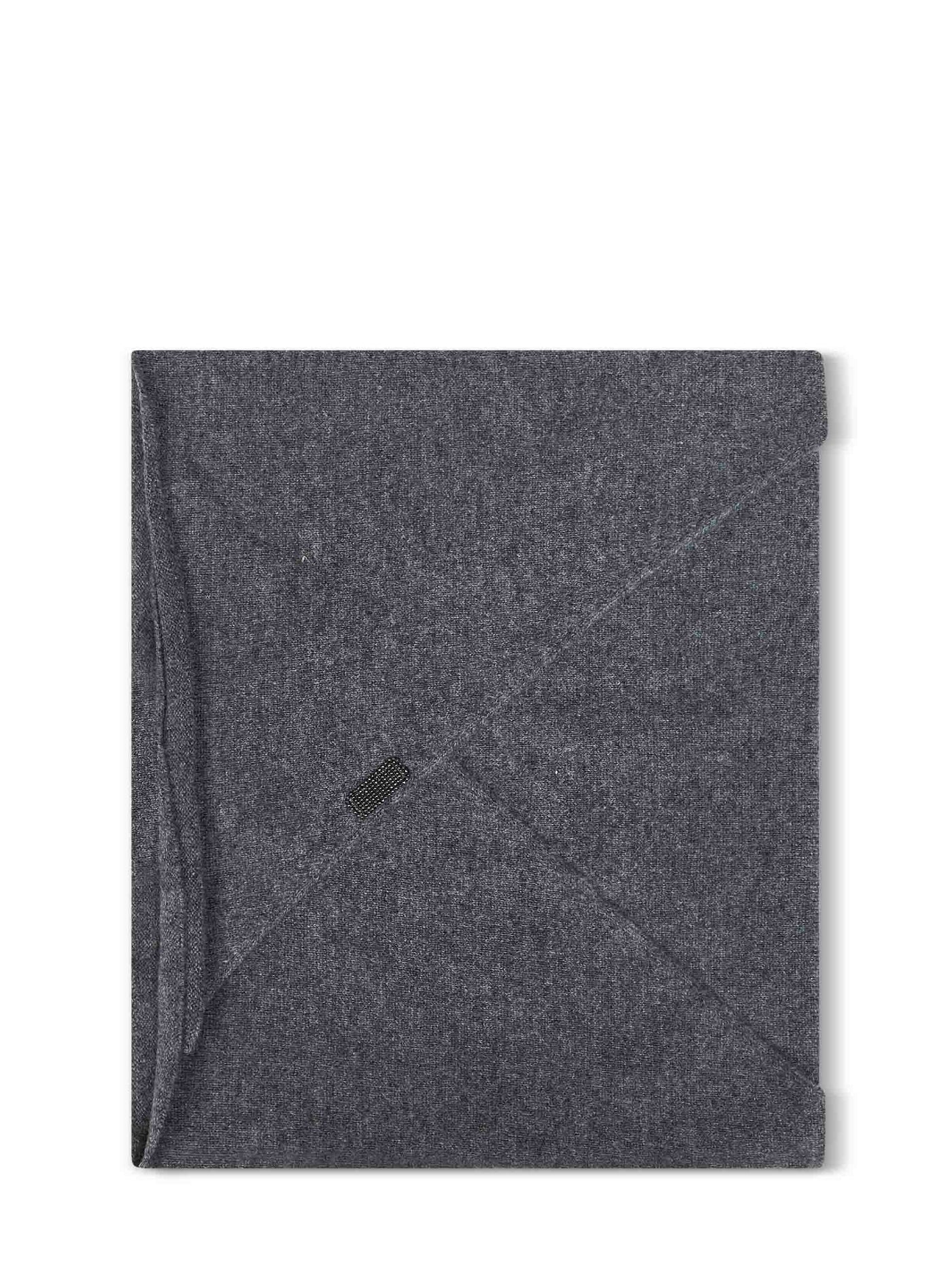 Brunello Cucinelli Cashmere With Monili Embroidery Scarf — Gray Scarfs