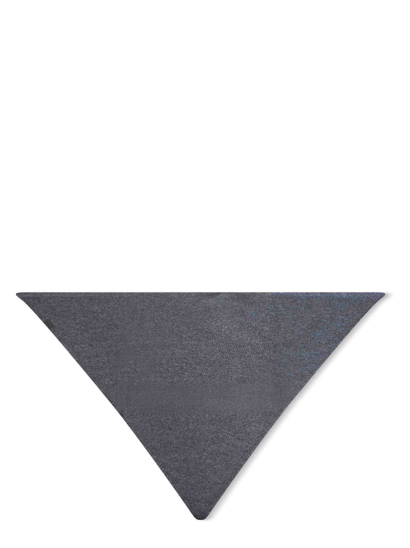 Brunello Cucinelli Cashmere With Monili Embroidery Scarf — Gray Scarfs