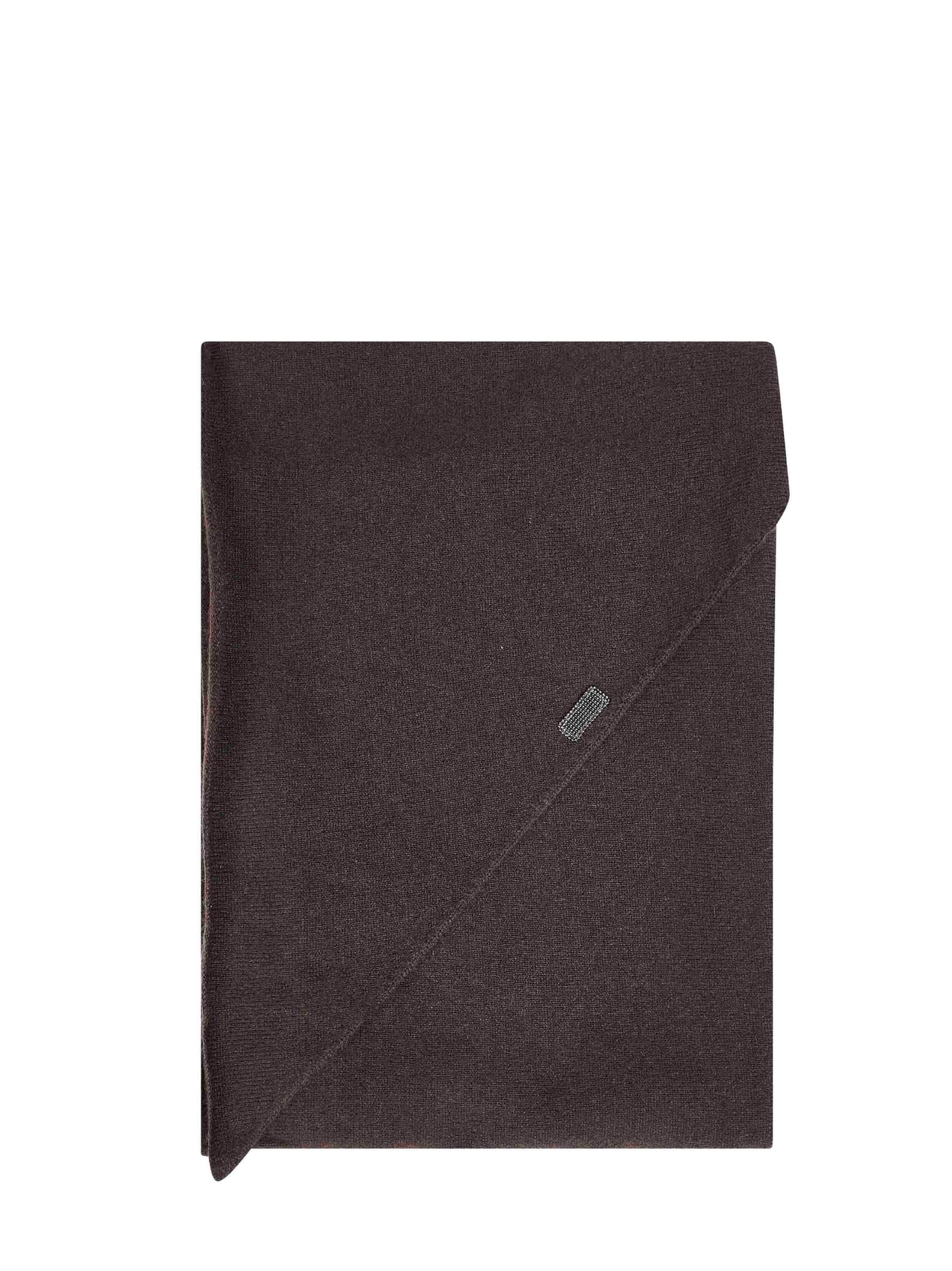 Brunello Cucinelli Monili-Embroidered Cashmere Scarf — Brown Scarfs