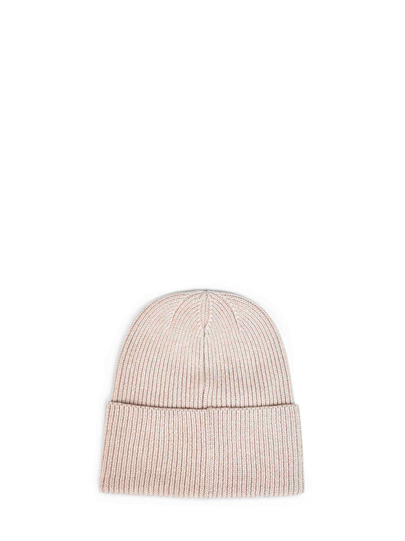 Brunello Cucinelli M12541379-C9991 Cashmere Ribbed Beanie — Beige Beanies