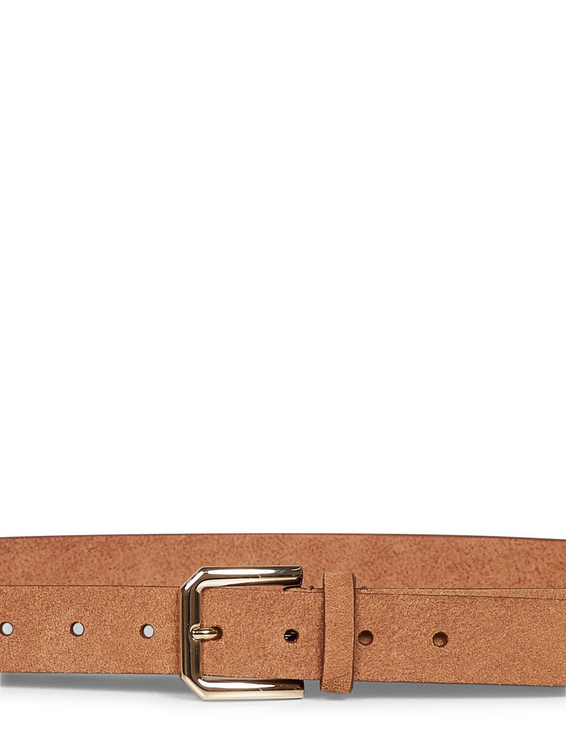 Brunello Cucinelli Reversed Calf Leather Belt — Brown