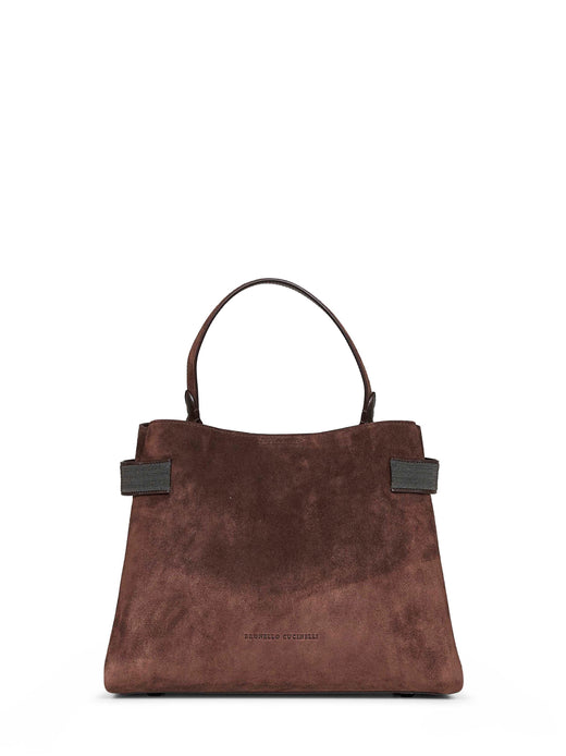 Brunello Cucinelli Top Handle Bag — Brown Leather