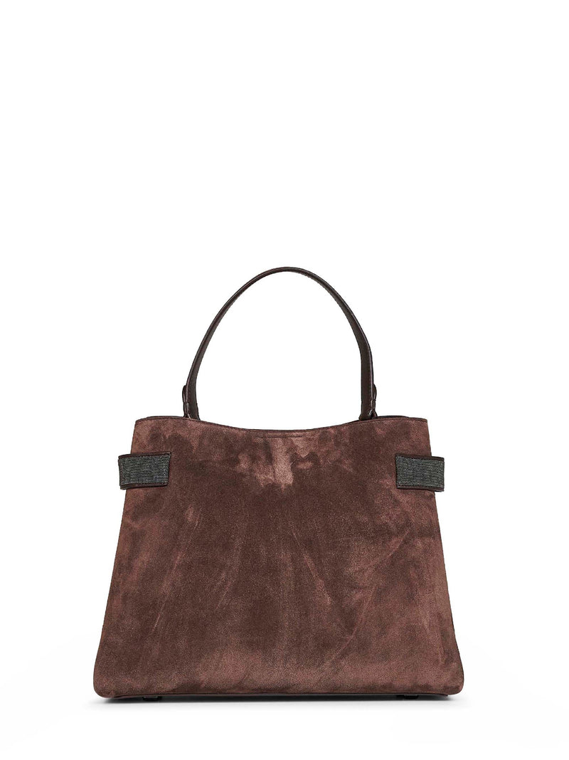 Brunello Cucinelli Top Handle Bag — Brown Leather