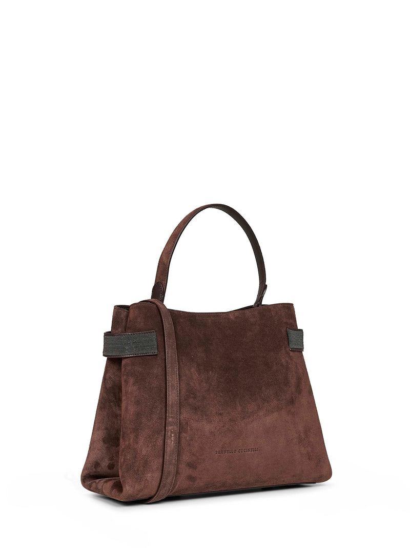 Brunello Cucinelli Top Handle Bag — Brown Leather
