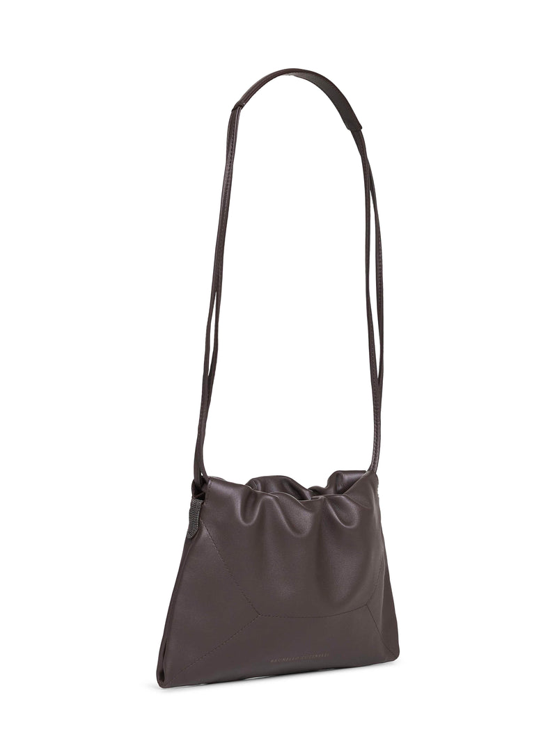 Brunello Cucinelli Shoulder Bag — Brown Calf Leather