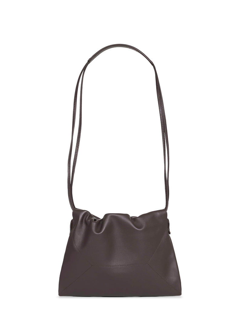 Brunello Cucinelli Shoulder Bag — Brown Calf Leather