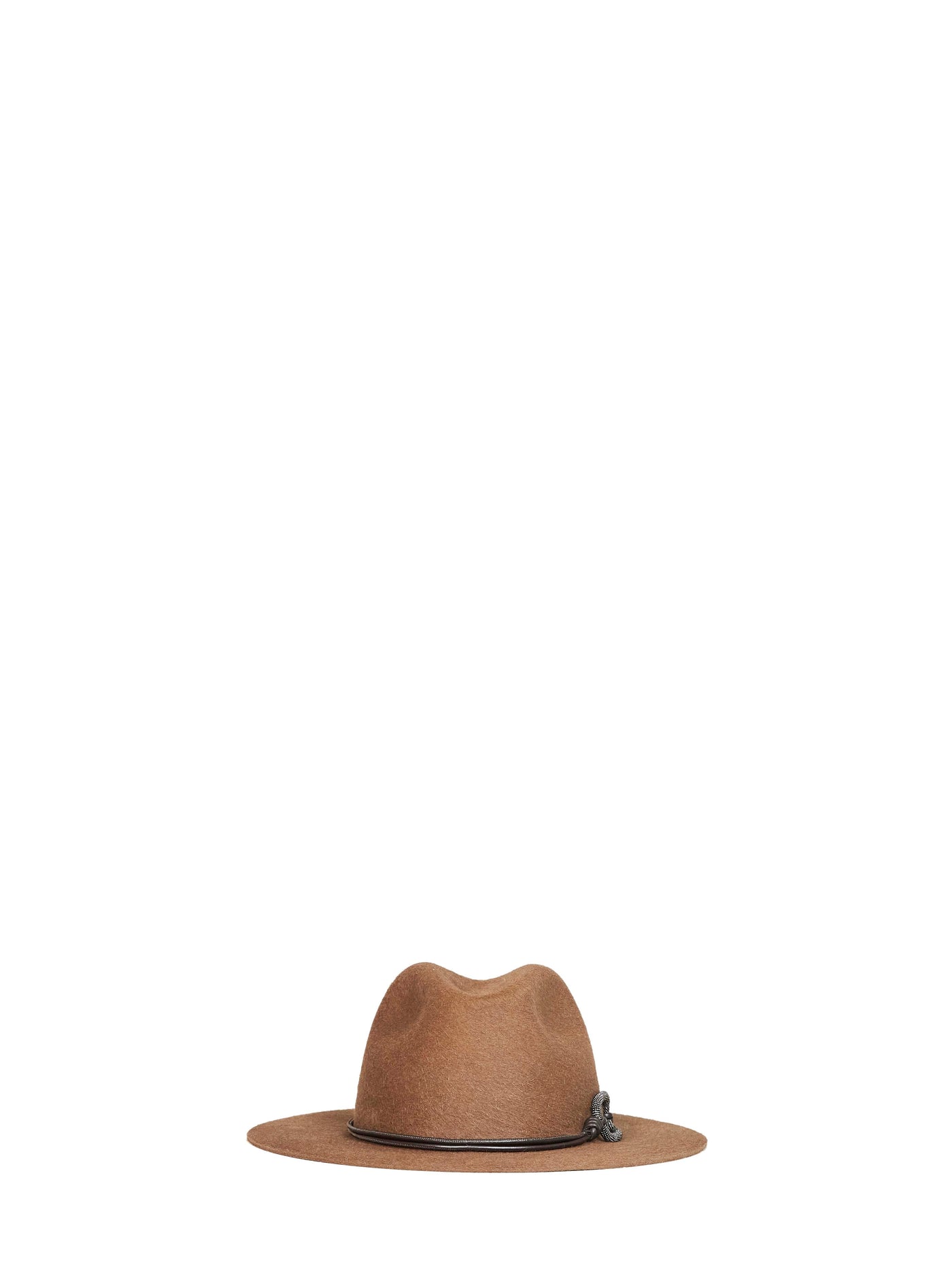 Brunello Cucinelli Mcap90233-C2870 Fedora — Brown Felt Fedoras