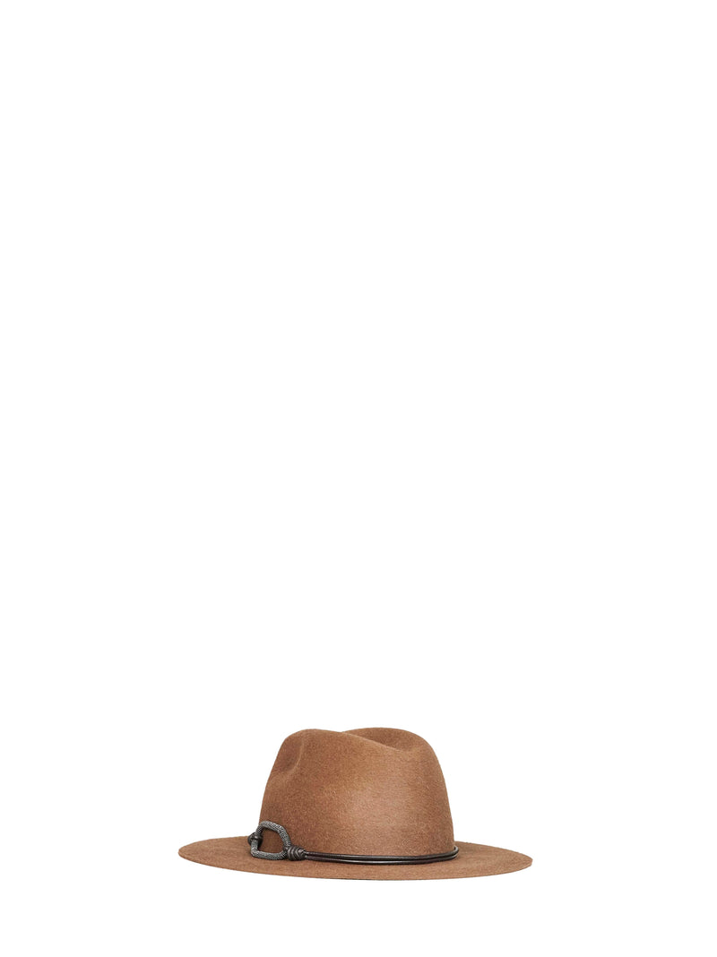 Brunello Cucinelli Mcap90233-C2870 Fedora — Brown Felt Fedoras