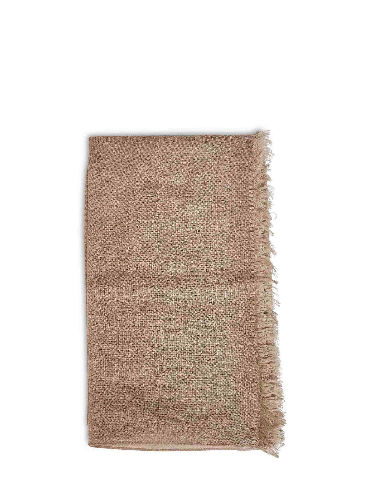 Brunello Cucinelli Cashmere Silk Scarf — Brown Scarfs