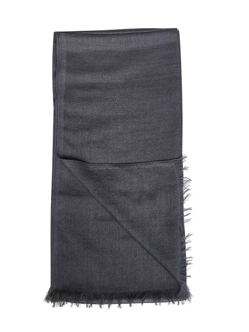 Brunello Cucinelli Cashmere And Silk Scarf — Gray Scarfs