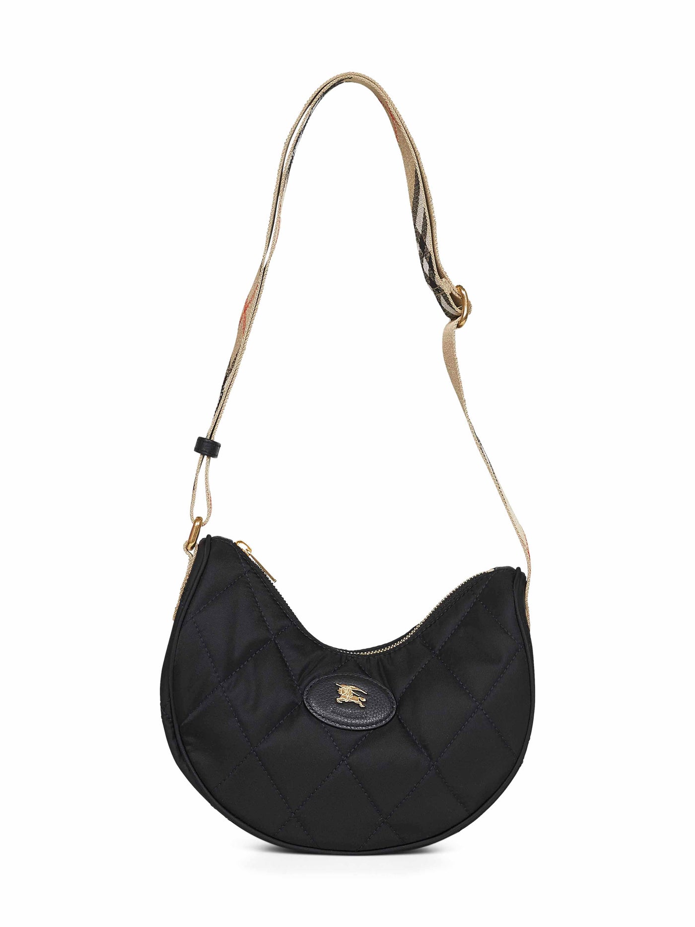 Burberry Quilted Nylon Crossbody Bag — Black Polyamide