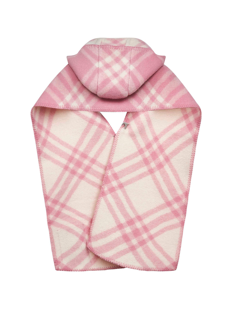 Burberry Check Wool Scarf — Pink Scarfs