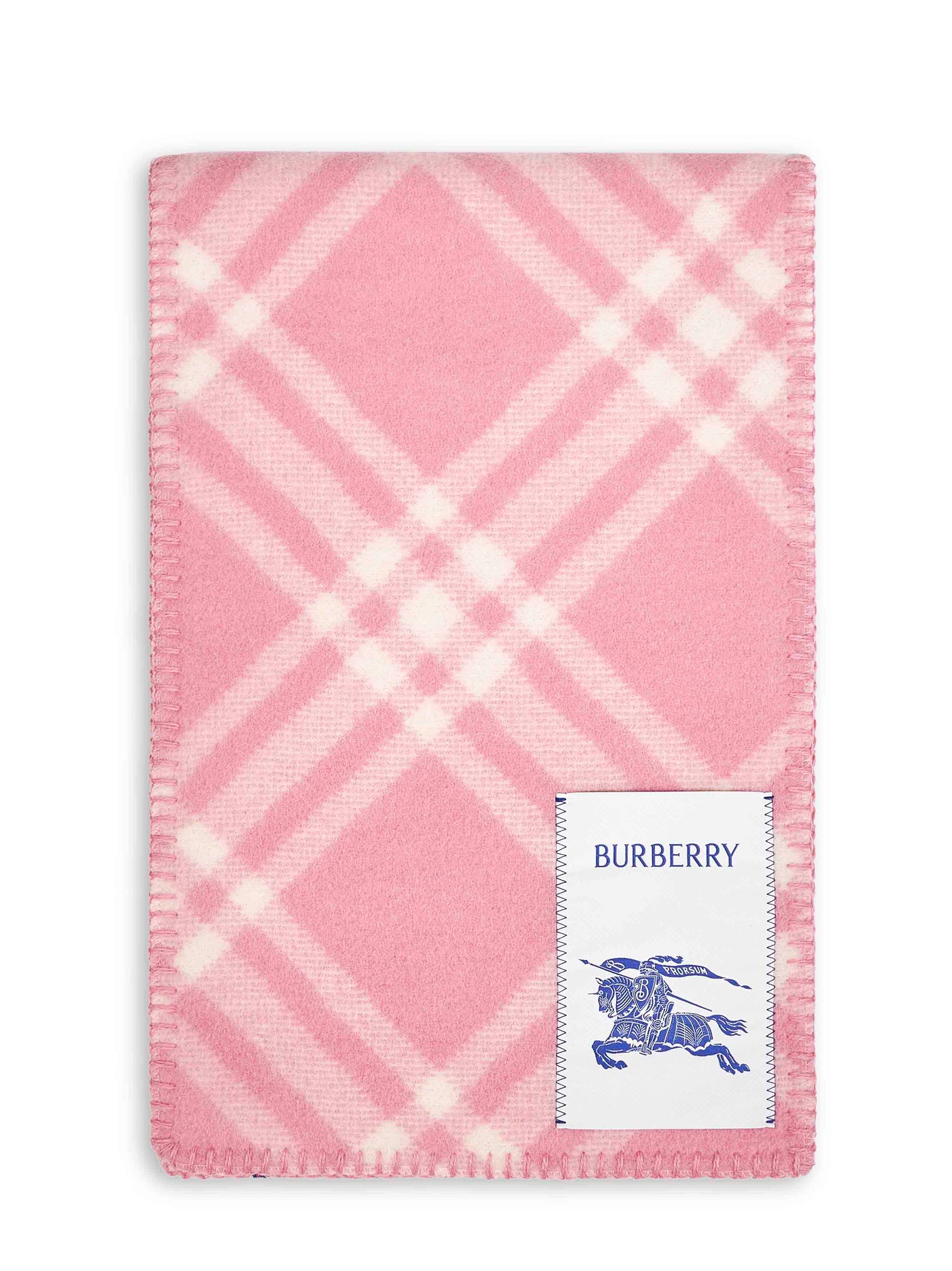 Burberry Wool Check Scarf — Pink Scarfs
