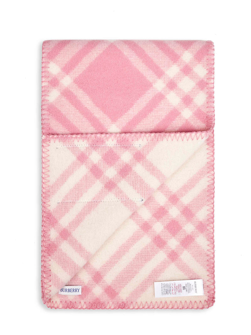 Burberry Wool Check Scarf — Pink Scarfs