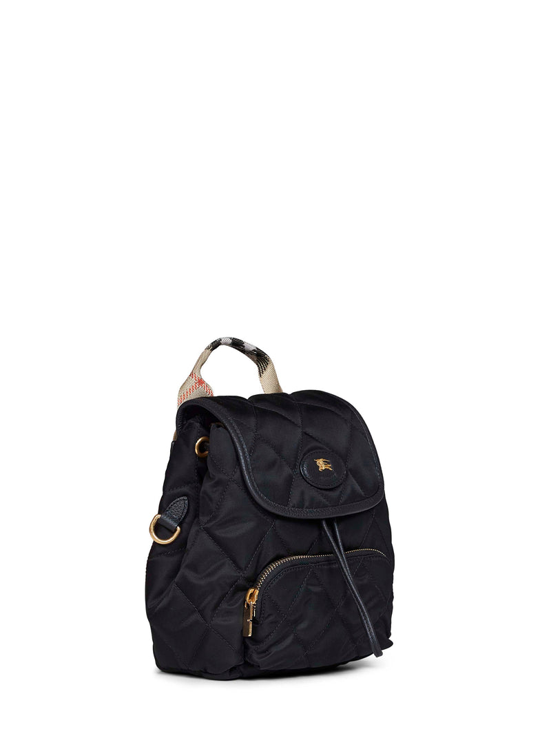 Burberry Horseshoe Mini Backpack — Black Polyamide