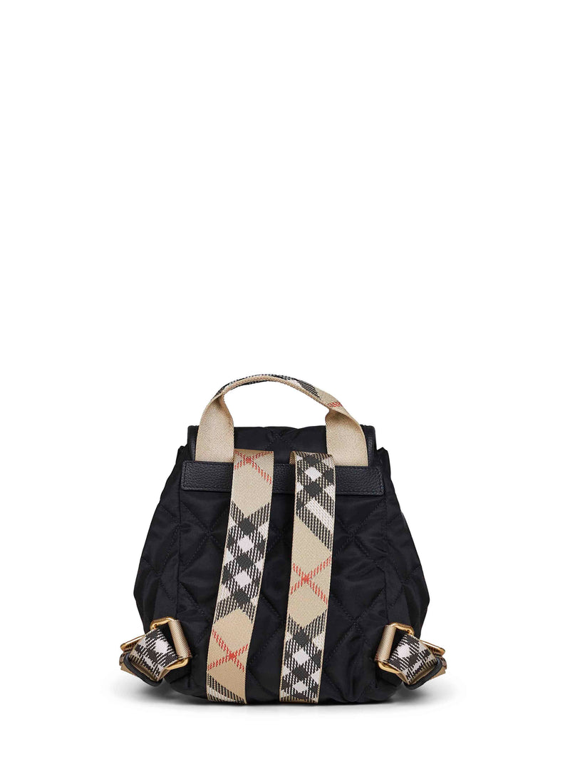 Burberry Horseshoe Mini Backpack — Black Polyamide