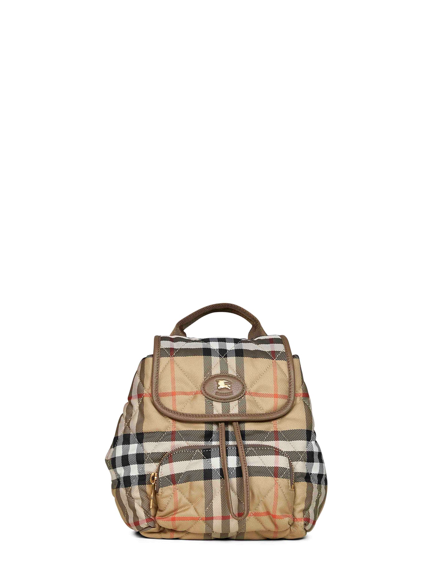 Burberry Horseshoe Mini Backpack — Beige Polyamide