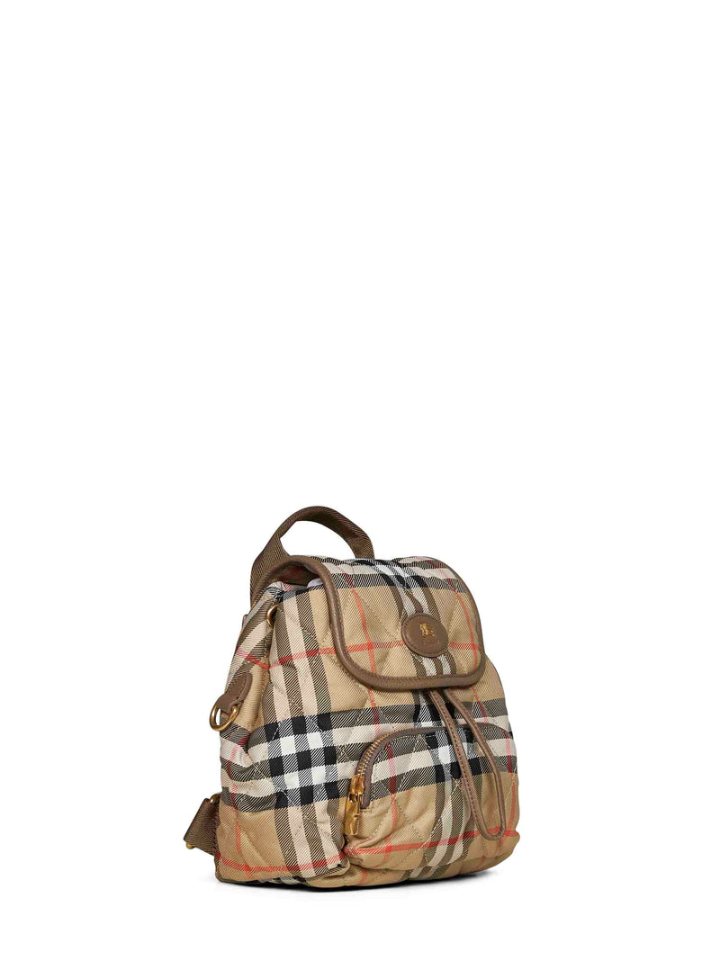 Burberry Horseshoe Mini Backpack — Beige Polyamide
