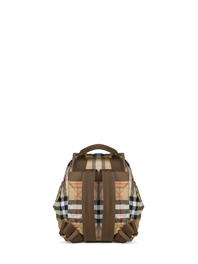 Burberry Horseshoe Mini Backpack — Beige Polyamide