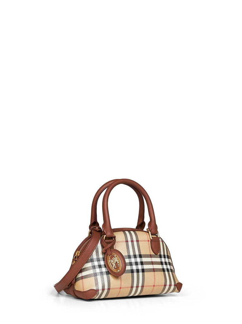 Burberry Primrose Top Handle Bag — Beige Cotton