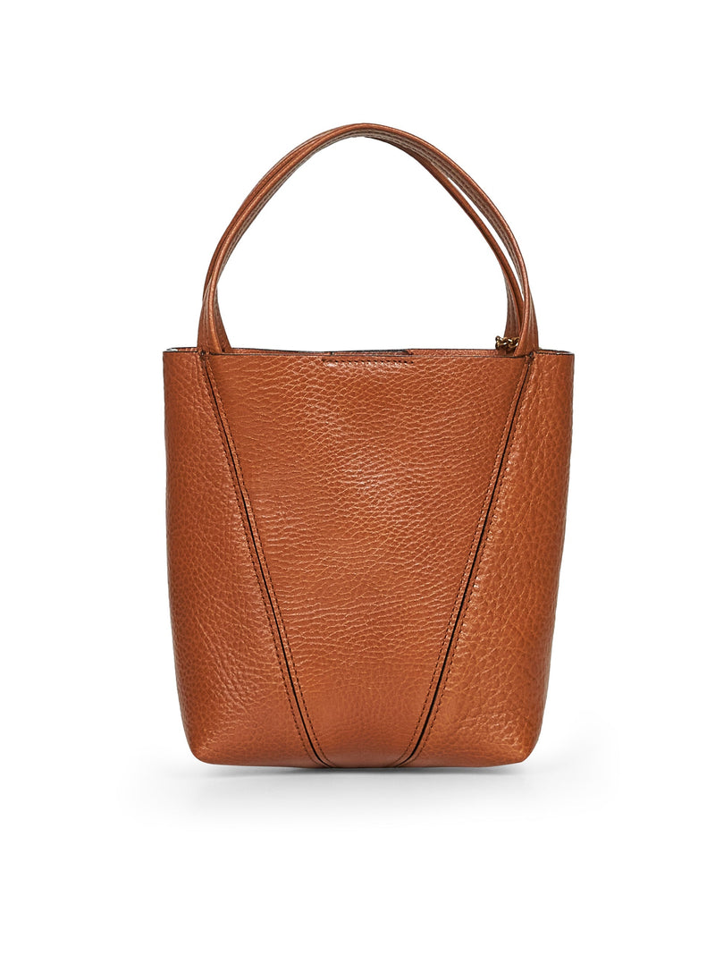 Chloé Spin Tote Bag — Brown Calf Leather