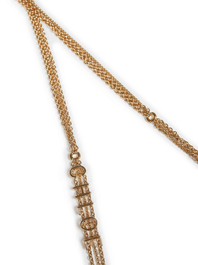 Chloé Scarf-Style Multi-Chain Brass Necklace — Gold Necklaces