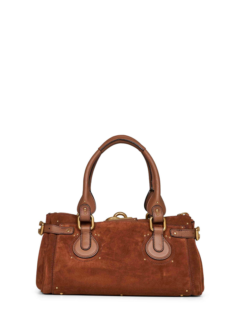Chloé Paddington Top Handle Bag — Brown Calf Leather