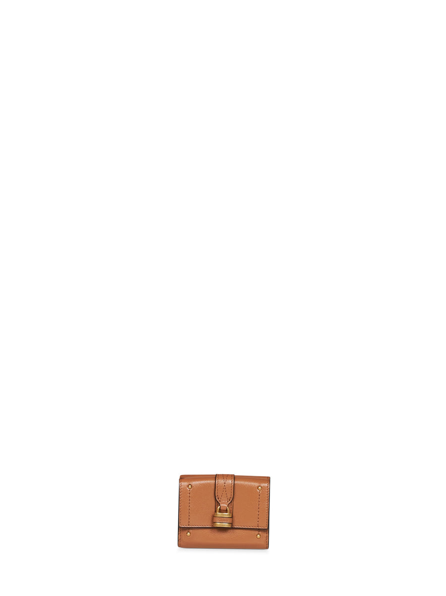 Chloé Grained Calf Leather Wallet — Brown & Purses