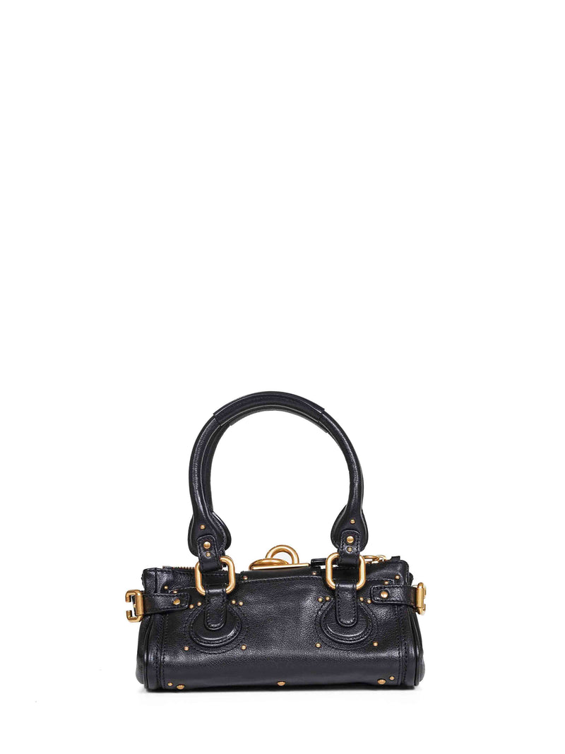 Chloé Paddington Shoulder Bag — Black Buffalo Leather